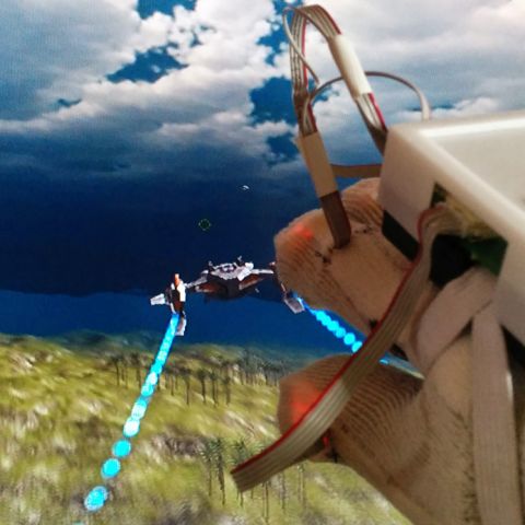 Virtual flying Haptic Glove Jacques Foottit